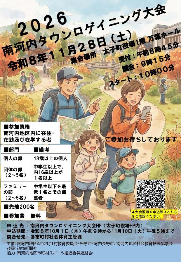 2026南河内タウンロゲイニング大会ポスター