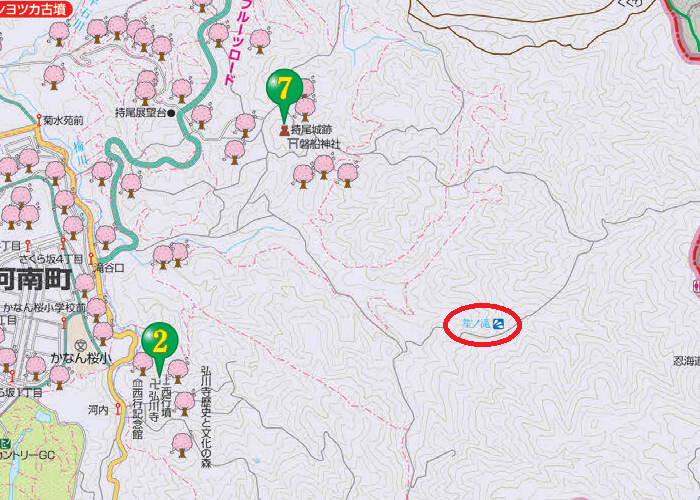 笙の滝位置図